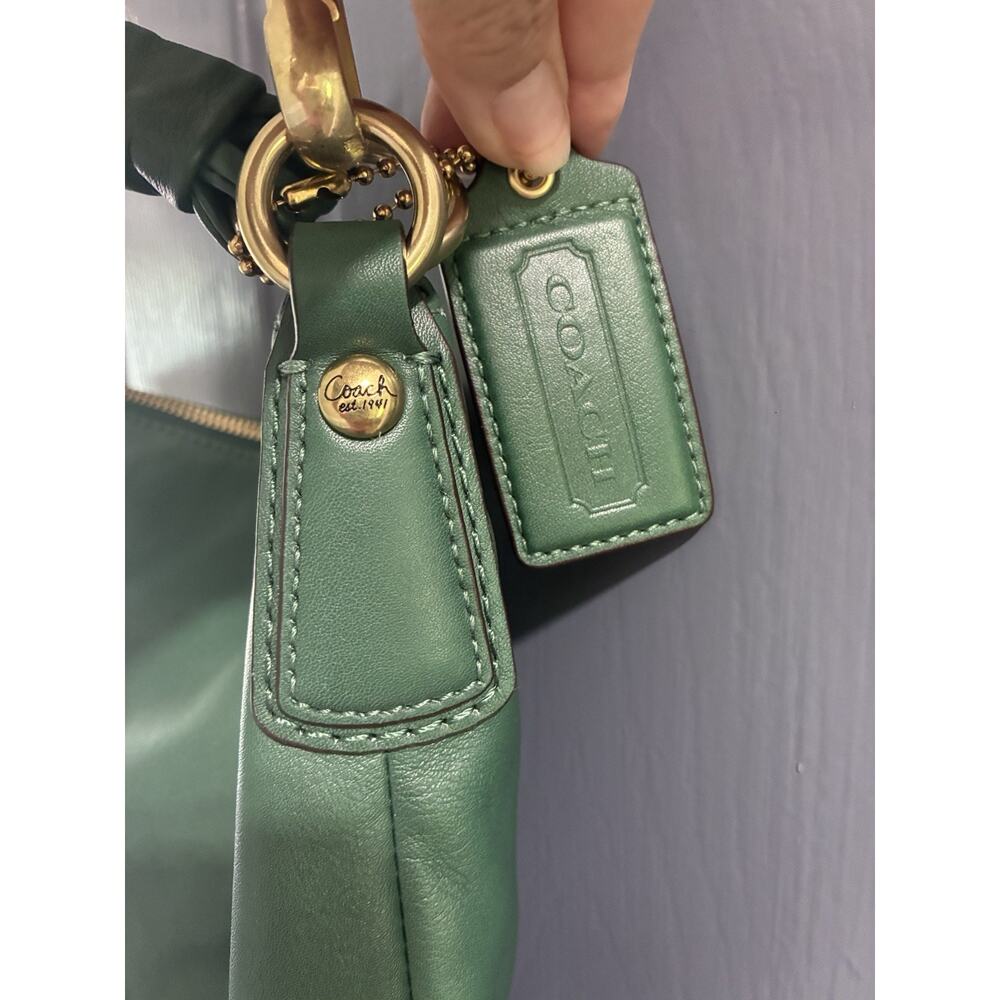 Authentic Coach Kristen 14783 Green Leather Hobo Shoulder Bag NEW! - Picture 8 of 11